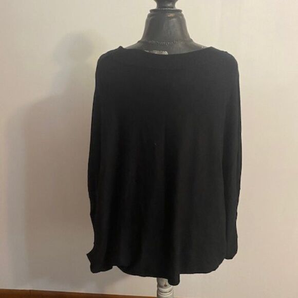 Cynthia Rowley Black Poncho sweater, size 2X - Picture 2 of 3